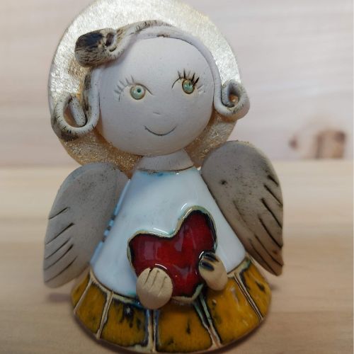 Bieszczadzki anioł ceramiczny Kalinka – opiekunka dobrych chwil