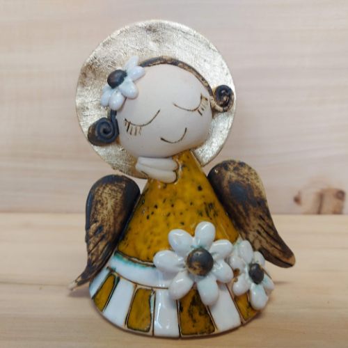 Anioł ceramiczny Kalinka – mała figurka w stylu etno