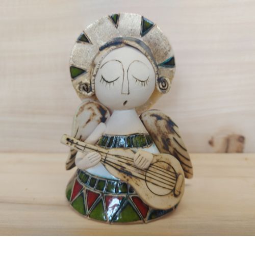 Anioł ceramiczny Kalinka – mała figurka w stylu etno