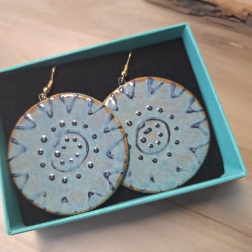 Etno kolczyki ceramiczne 'Halny Wiatr'