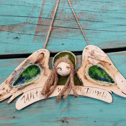 Ceramiczny Anioł Stróż