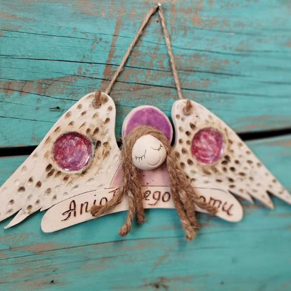 Ceramiczny Anioł Stróż