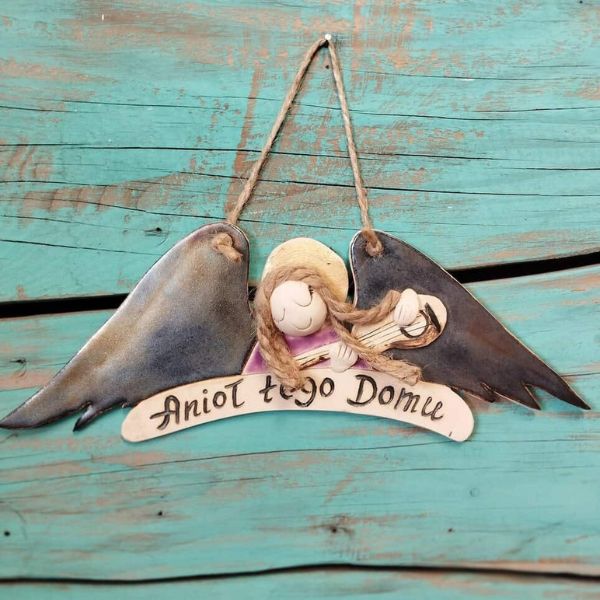 Ceramiczny Anioł Stróż