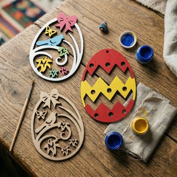 Gotowe prace warsztatów zająca wielkanocnego