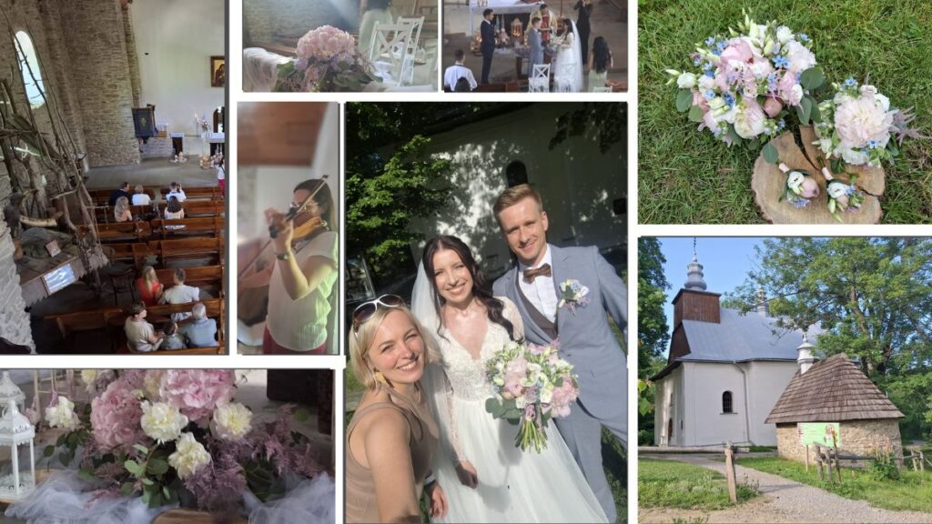Wszystkie drogi w Bieszczadach prowadzą do Łopienki. O miłości, która przetrwała wszystko 8 ślub w cerkwi w Łopience kolaż zdjęć