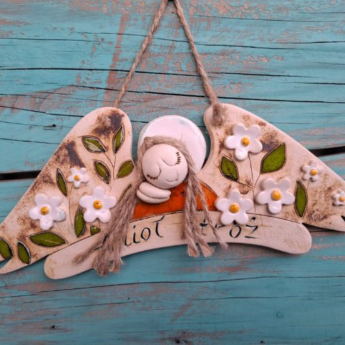 Ceramiczny anioł stróż „Margerytki”